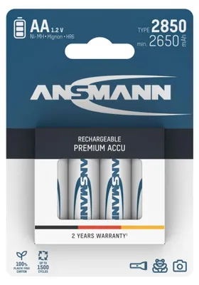 Produktbild von ANSMANN Akku Mignon AA 2650 mAh 1,2V Ni-MH,4 Stück