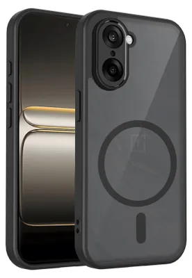 Obrázek produktu pro Magnetické pouzdro pro OnePlus Nord CE5/OnePlus Ace 5 Racing, průsvitné tvrdé PC pouzdro s měkkým TPU rámečkem Černý
