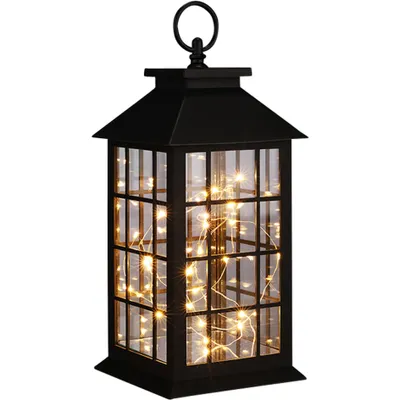 Produktbild von Laterne mit warmweisser Kupferlichterkette 30 LEDs 57091