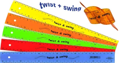 Produktbild von Standardgraph Lineal twist & swing 30 cm flexibel, 20x farbig sortiert