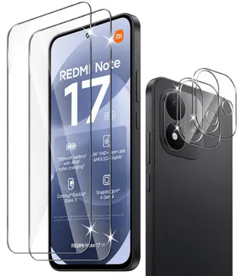 Produktbild von 2x Schutzglas für Xiaomi Redmi Note 17 4G Display Kamera Panzerfolie Full Screen