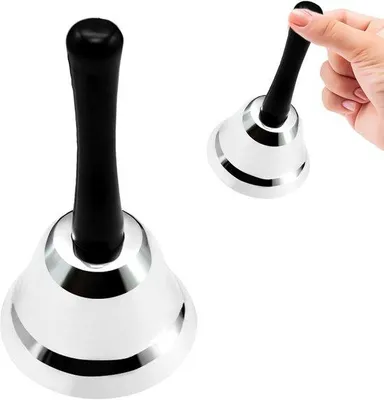 Produktbild von Famanu Handglocke aus Edelstahl - Lautstarker Klang
