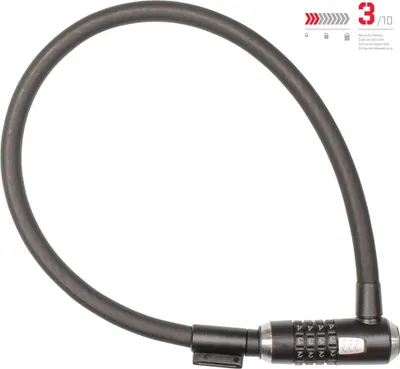 Produktbild von Kryptonite KryptoFlex 1565 Combo Kabelschloss (65cm) Schwarz