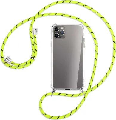Produktbild von Handykette Backcover-Schutzhülle mit Band (Metall silberfarben) für Apple iPhone 11 Pro Max - beige