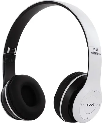 Obrázek produktu pro Verk 04110 Bluetooth sluchátka P47, bezdrátová sluchátka s mikrofonem a MP3 přehrávačem bílá