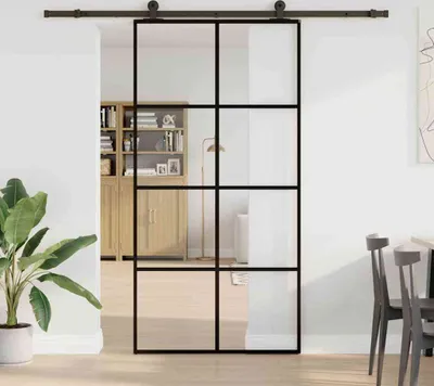 Immagine prodotto di Porta Scorrevole con Ferramenta 102,5x205cm Vetro ESG Alluminio