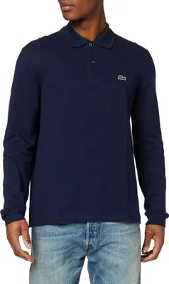 Produktbild von Lacoste Herren Langarm Polo - Blau, Herbst/Winter Kollektion, Rundhalsausschnitt - Modell L1312-00 : Größe - L Größe: L