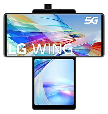 Produktbild von LG Wing, 17,3 cm (6.8"), 8 GB, 128 GB, 64 MP, Android 10, Grau