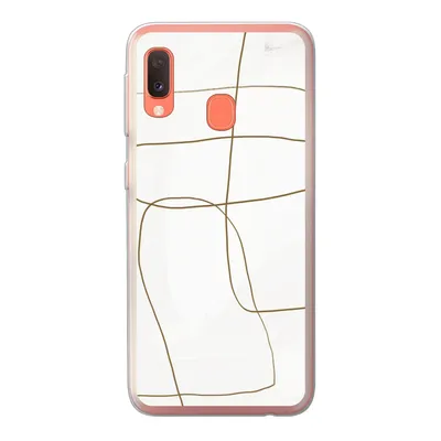 Produktbild von MuchoWow® Handyhülle Schutzhülle Hülle für Samsung Galaxy A20e Kunst - Braun - Weiß - Abstrakt Silikon Softcase Handy Hülle - Abdeckung