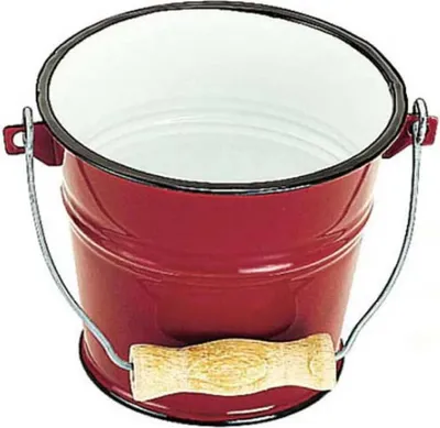 Produktbild von Ibili-Roja Universaleimer, emaillierter Stahl, 22 cm, rot/weiß