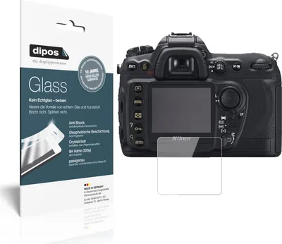 Produktbild von 2x Schutzfolie für Nikon D200 - Anti-Shock 9H Folie dipos Glass Kunststoffglas