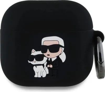Immagine prodotto di Custodia in silicone per Airpods 4 nero - Karl Lagerfeld