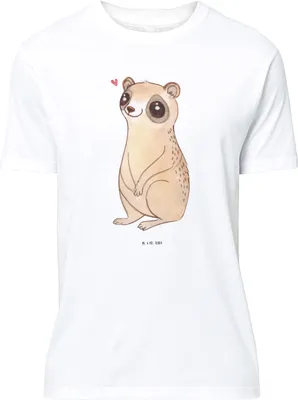 Produktbild von Mr. & Mrs. Panda S T-Shirt Plumplori Glücklich - Weiß - Geschenk, Jersey-Shirt, Motiv, Tshirt, Shirt, Lustige Sprüche, Niedlich, Glück
