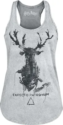 Produktbild von Harry Potter Top Damen Expecto Patronum hellgrau M