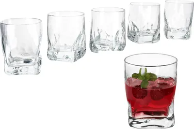 Produktbild von 6x Frosty Whisky-Gläser 250ml Tumbler D.O.F. Glas Scotch dicker Boden Relief