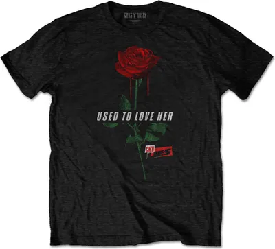 Produktbild von Guns N' Roses Used to Love Her Rose Black M T-Shirt