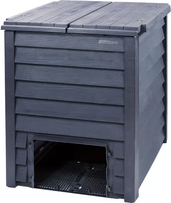 GARANTIA THERMO-WOOD Komposter 400 Liter anthrazit-braun