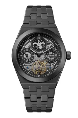 Zdjęcie produktu dla Zegarek męski INGERSOLL I15102 czarny klasyczny skeleton