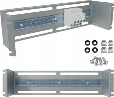 Obrázok produktu pre Napäťový rozvádzač RACK 19" 3U/110/24xS DIN TS35/TH35 pozinkovaný Stalflex