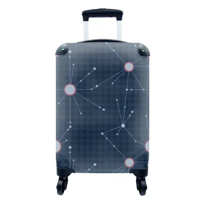 Produktbild von MuchoWow® Koffer Handgepäck Trolley Rollkoffer Kleine Reisekoffer mit 4 Rollen - Weltraum - Astronomie - Muster - Cabin Size < 55x40x23 cm & 55x40x20 cm - Fotokoffer - Kabinenkoffer - Boardgepäck - Reise-Box - Reisekoffer - Reisegepäck - Koffer mit Bild - Trolley für Kinder