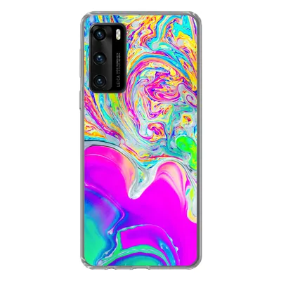 Produktbild von MuchoWow® Handyhülle Schutzhülle Hülle für Huawei P40 Kunst - Farben - Psychedelisch Silikon Softcase Handy Hülle - Handytasche