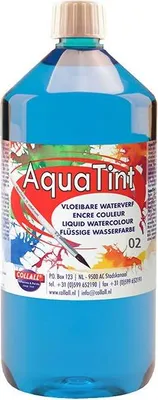 Produktbild von Collall Wasserfarbe Hellblau Ecoline - 1000ml Flasche Kinderfarbe