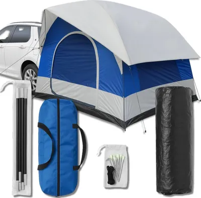 Produktbild von EDIBAZZAR | 4-Personen Auto Heckzelt wasserdicht 250x250x200 cm