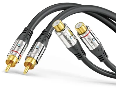 Produktbild von sonero S-AC710-010, RCA, Männlich, RCA, Weiblich, 1 m, Schwarz