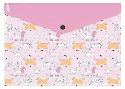 Image de Pochette A4 en polypropylène avec motif « puppies »