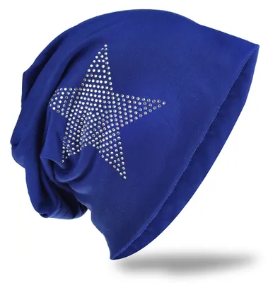 Produktbild von Beanie Muetze Strass Stern Marine