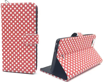 Produktbild von Handyhülle Tasche für Handy Wiko Pulp Fab 4G Polka Dot Rot