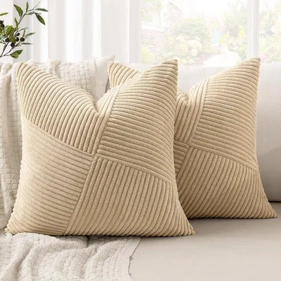 Produktbild von Famanu Kissenbezug beige 50x50 cm - Set von 2