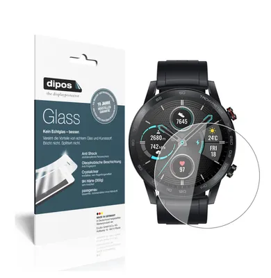 Zdjęcie produktu dla 2x folia ochronna dla Honor Magic Watch 2 46mm - folia antywstrząsowa 9H z plastikowym szkłem dipos Glass