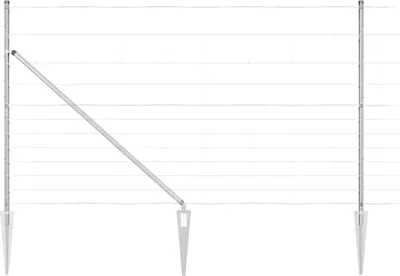 Obrázek produktu pro VidaXL Plot s ostnatými výčnělky, 50 x 1,4 m, pozinkovaná ocel, stříbrná barva