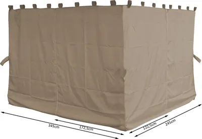 Produktbild von 4 Seitenteile für Pavillon Paris 3x4m Seitenwand Sand