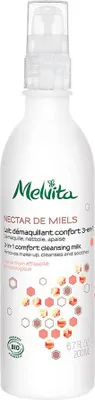 Produktbild von Melvita Organic Honey Cleansing Milk, Reinigungsmilch, Frauen, trockene Haut, normale Haut, Empflindliche Haut, Reinigend, Nährend, Pumpenflasche, AQUA/WATER - OCTYLDODECANOL - CAPRYLIC/CAPRIC TRIGLYCERIDE - GLYCERIN - HORDEUM VULGARE EXTRACT* -...