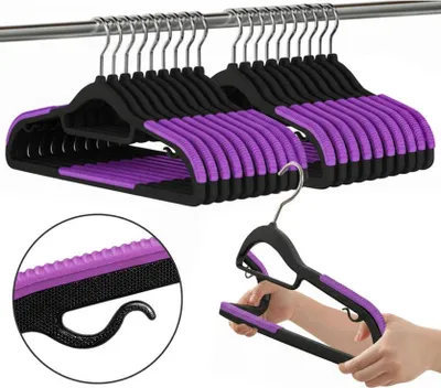 Immagine prodotto di Set di ganci antiscivolo SOFTY 20 pezzi nero/viola