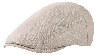 Produktbild von Schiebermütze Herren 100% Leinen Sommerhut XL Beige