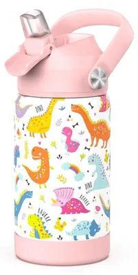 Immagine prodotto di Borraccia in acciaio inossidabile con cannuccia, 350 ml, priva di BPA, a prova di perdite, thermos