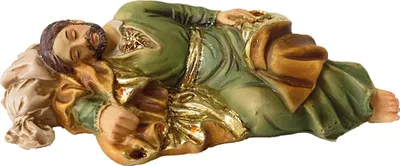 Produktbild von Heiligenfigur Josef schlafend 9 cm Polyresin Deko Statue