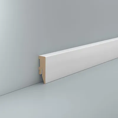 Produktbild von Sockelleiste weiß 15 x 50 MDF foliert RAL 9016 Fussleiste