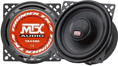 Immagine prodotto di Altoparlante coassiale MTX TX440C, 2 vie, 10 cm, 60 W RMS, membrana in cellulosa, griglie incluse
