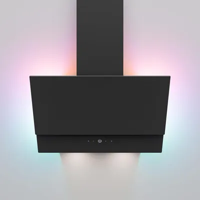 Produktbild von HEINRICHS Dunstabzugshaube 60 cm, Touch-Bedienung, Schwarz Glas & lackierter Korpus, LED 2x2W, 3 Abluftstärken, Aluminium-Filter,