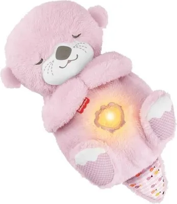 Produktbild von Plüschtier Nachtlicht Baby Otter Kuscheltier Gute Nacht Fisher-Price, Rosa, JLJ33