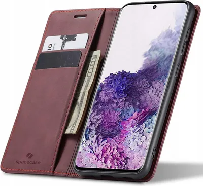 Image de Etui téléphone avec rabat SPACECASE Wallet pour Galaxy S20 Ultra Rouge