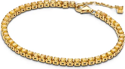Produktbild von Pandora 561469C03-18 - Armband Kette Sparkling Yellow Tennis Bracelet - Armband Länge 18 cm