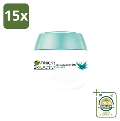 Productafbeelding van 15 x Garnier SkinActive Botanische Dagcrème Aloë Vera, 50 ml - Voorraadverpakking - 15 stuks