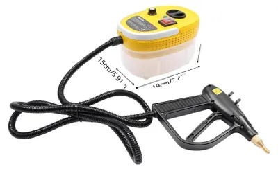 Obrázok produktu pre Parný čistič, výkon 2500 W, nastaviteľný 6-stupňový systém, žltá farba, 220 V, EÚ
