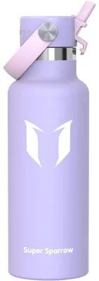 Obrázok produktu pre Nerezová fľaša na pitie, termo hrnček, 500 ml, farba: levanduľa, bez BPA, odolná proti úniku, izolovaná