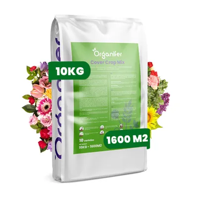 Zdjęcie produktu dla Mieszanka roślin na zielone nawożenie – 10 odmian – nasiona roślin międzyplonowych dla zdrowej gleby – 10 kg na 1600 m² – Organifer